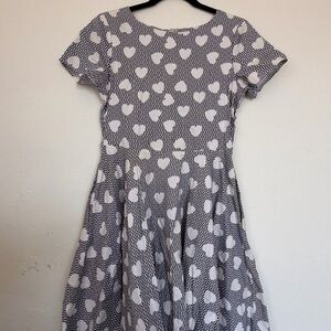 Dark Blue and White Heart Dress